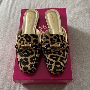 NWT Lilly Pulitzer Leopard Mules